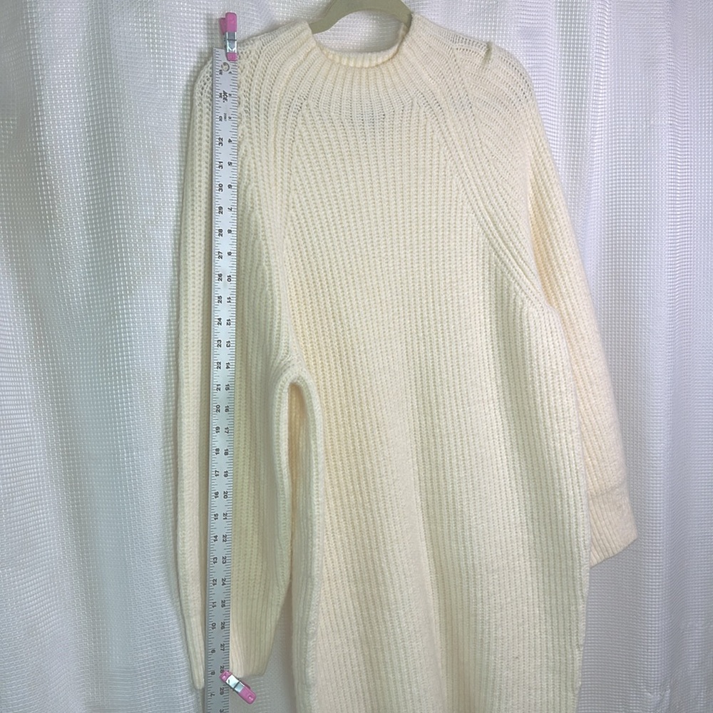 Express Sweater Dress - Ribbed Knit, Long Sleeve, Black, Size M - Picture 7 of 16